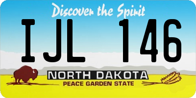 ND license plate IJL146