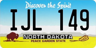 ND license plate IJL149