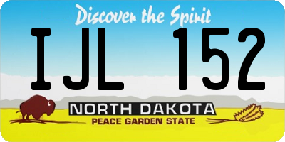 ND license plate IJL152