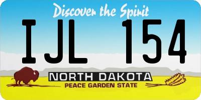 ND license plate IJL154