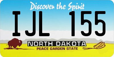 ND license plate IJL155