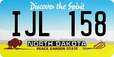 ND license plate IJL158