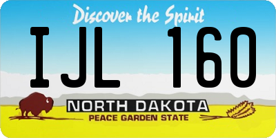 ND license plate IJL160