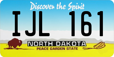 ND license plate IJL161