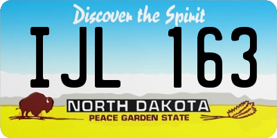 ND license plate IJL163