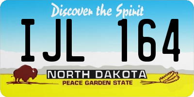 ND license plate IJL164