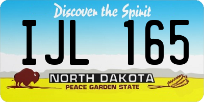 ND license plate IJL165