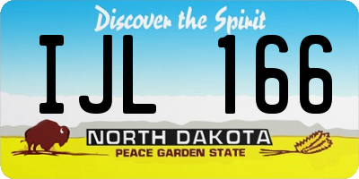 ND license plate IJL166