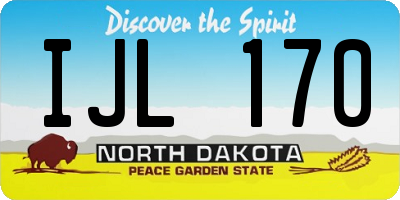 ND license plate IJL170