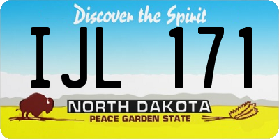 ND license plate IJL171