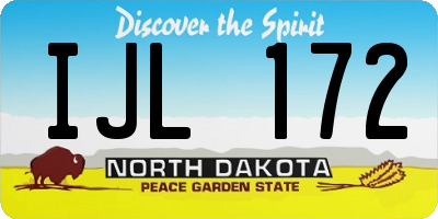 ND license plate IJL172