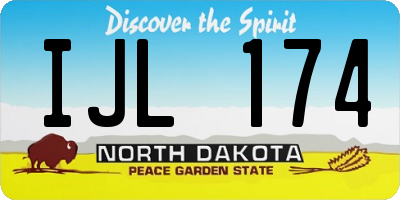 ND license plate IJL174