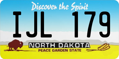 ND license plate IJL179