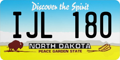 ND license plate IJL180