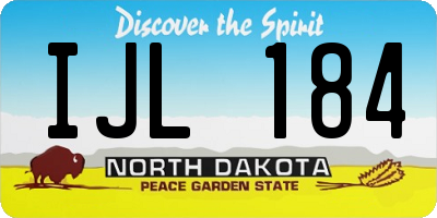 ND license plate IJL184