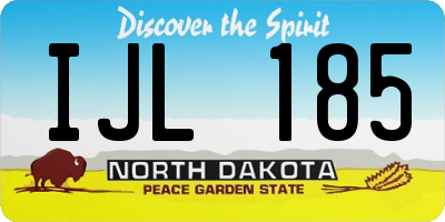 ND license plate IJL185