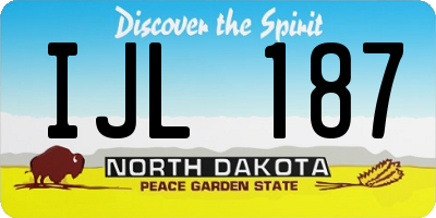 ND license plate IJL187