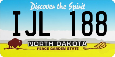 ND license plate IJL188