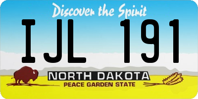 ND license plate IJL191