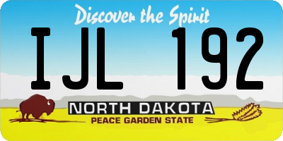 ND license plate IJL192