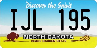 ND license plate IJL195