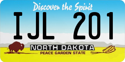 ND license plate IJL201