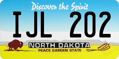 ND license plate IJL202