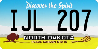 ND license plate IJL207