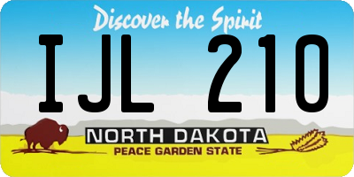 ND license plate IJL210