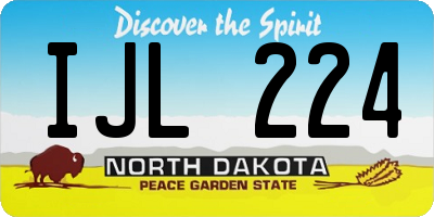 ND license plate IJL224