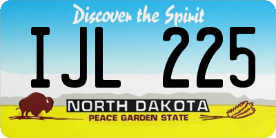 ND license plate IJL225