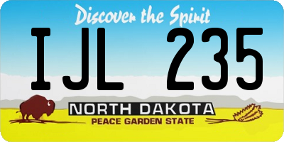 ND license plate IJL235