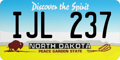 ND license plate IJL237