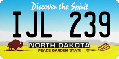 ND license plate IJL239