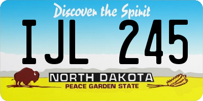 ND license plate IJL245