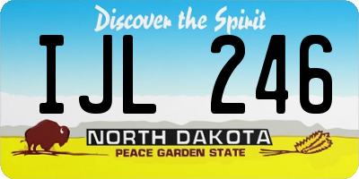 ND license plate IJL246