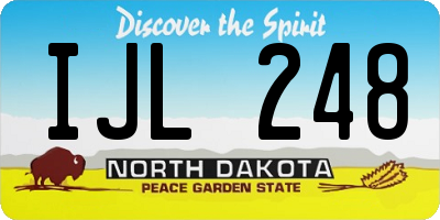 ND license plate IJL248