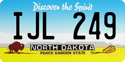 ND license plate IJL249