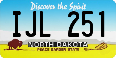 ND license plate IJL251