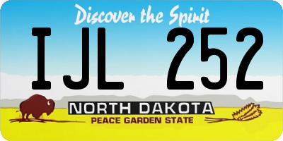 ND license plate IJL252