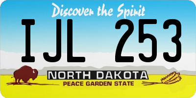ND license plate IJL253