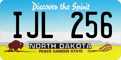 ND license plate IJL256
