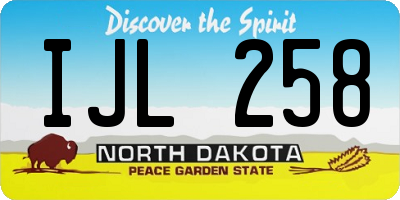 ND license plate IJL258