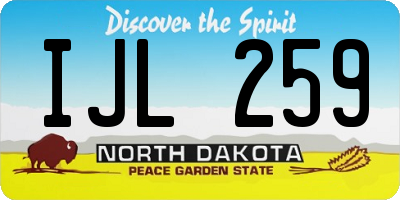 ND license plate IJL259