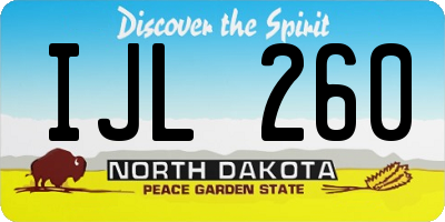 ND license plate IJL260