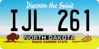 ND license plate IJL261