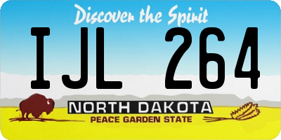 ND license plate IJL264