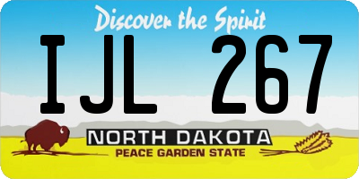 ND license plate IJL267