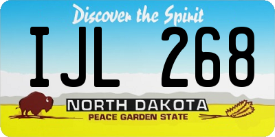 ND license plate IJL268