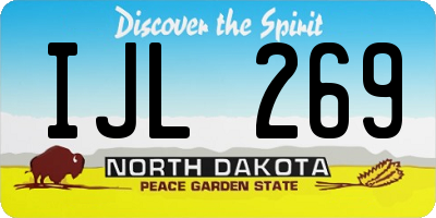 ND license plate IJL269